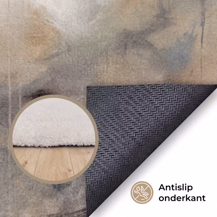 Vloerkleed - Abstract - Wolken - Sfeervol - Beige - Grijs — 4