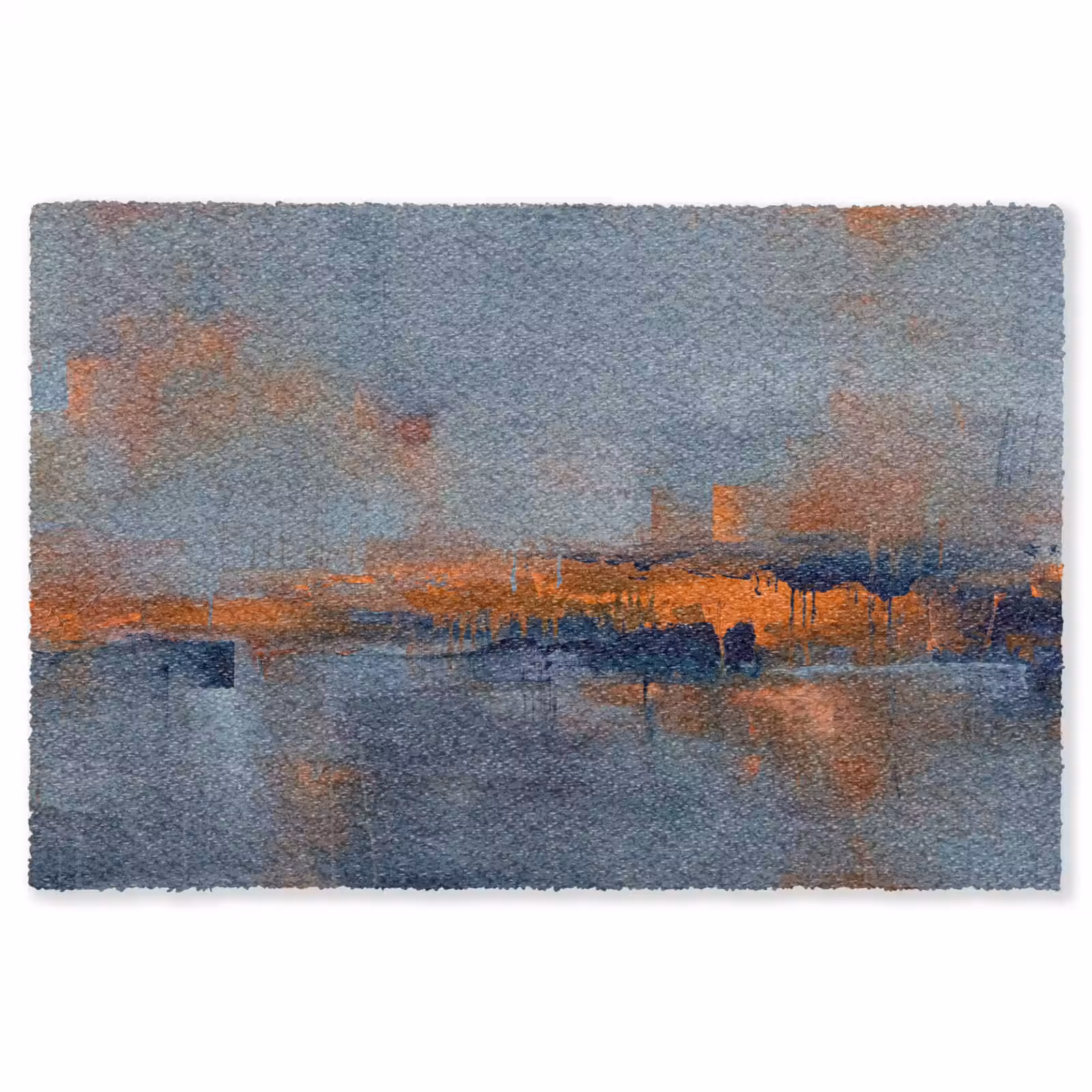 Vloerkleed - Abstract - Kleuren - Modern - Oranje - Grijs — 1