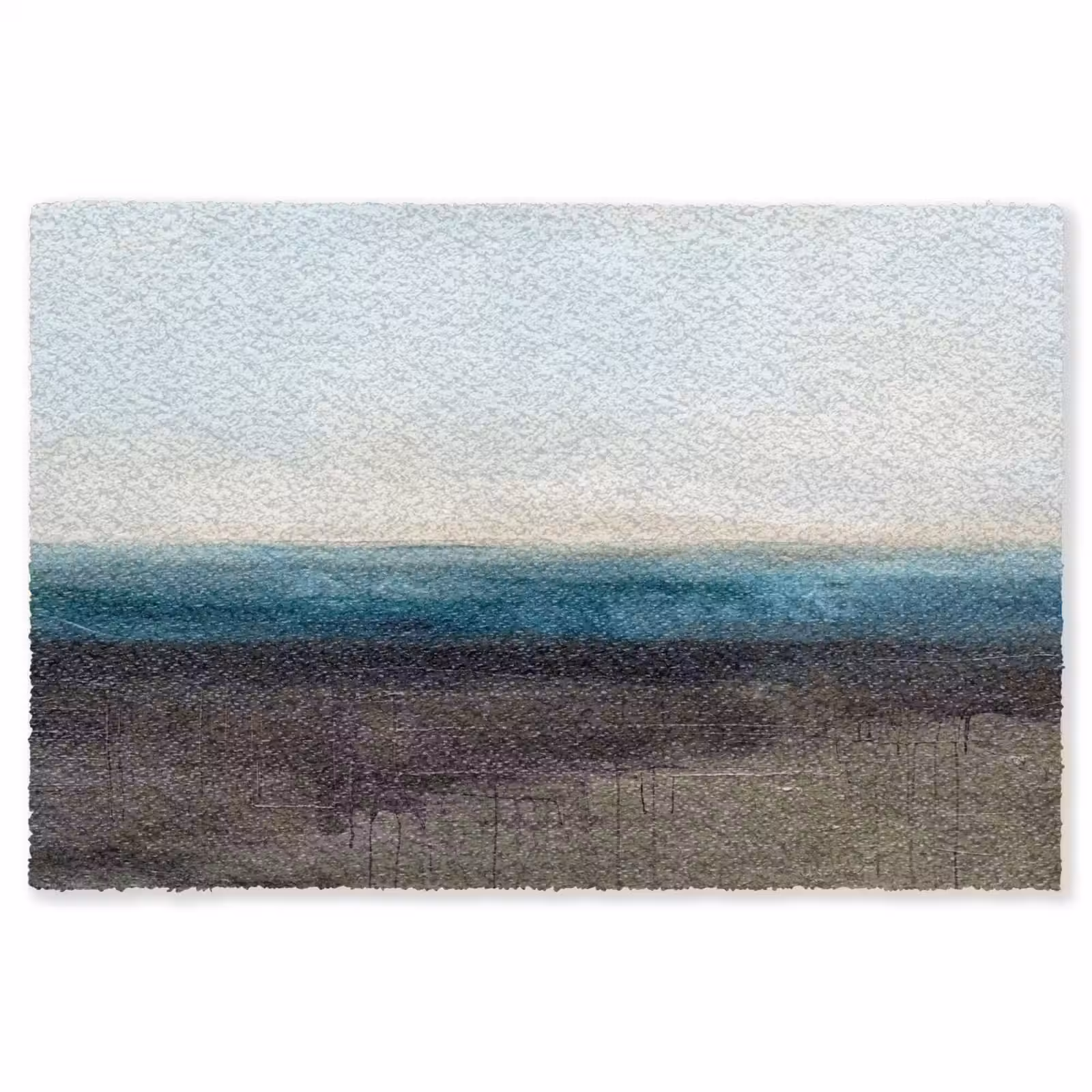 Vloerkleed - Abstract - Landschap - Horizon - Blauw - Modern — 1
