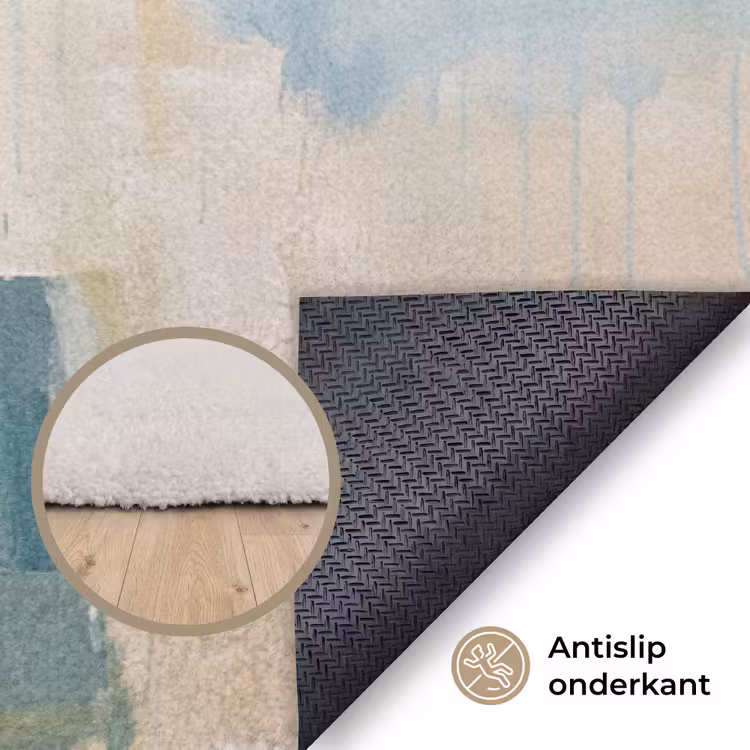 Vloerkleed - Abstract - Kleuren - Kunst - Modern - Blauw — 4
