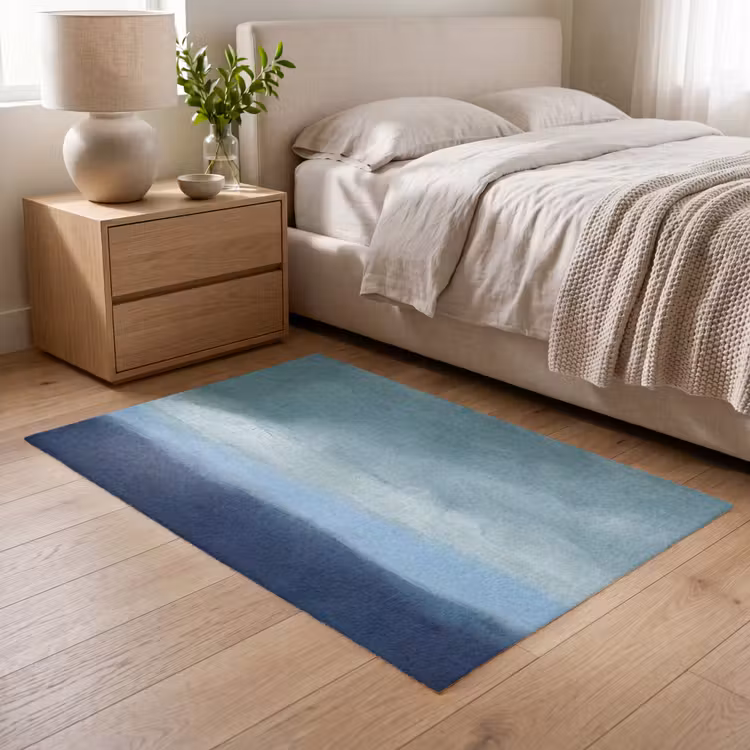 Vloerkleed - Abstract - Lagen - Rust - Modern - Blauw — 5
