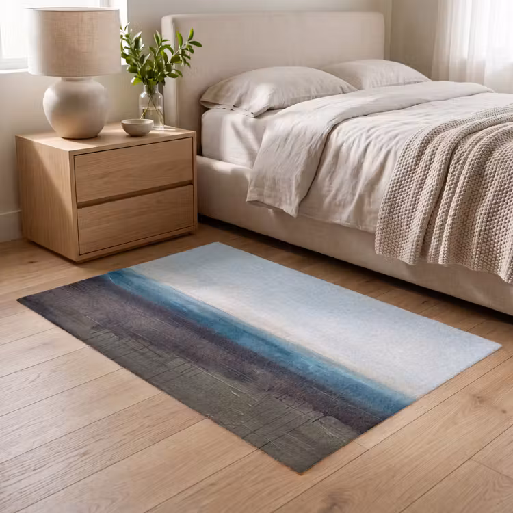Vloerkleed - Abstract - Landschap - Horizon - Blauw - Modern — 5