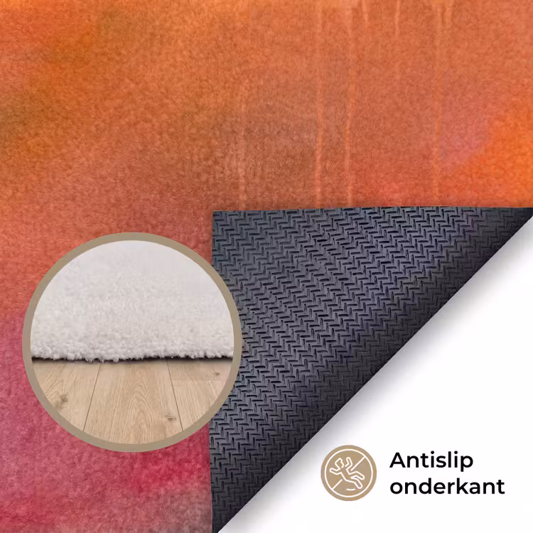 Vloerkleed - Abstract - Vlakken - Kunst - Modern - Oranje — 4
