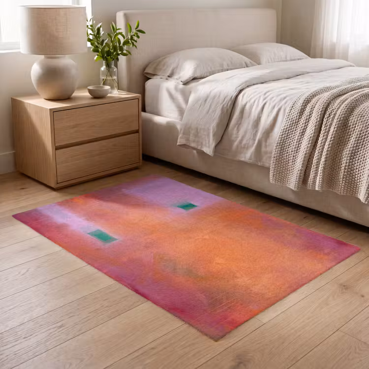 Vloerkleed - Abstract - Vlakken - Kunst - Modern - Oranje — 5