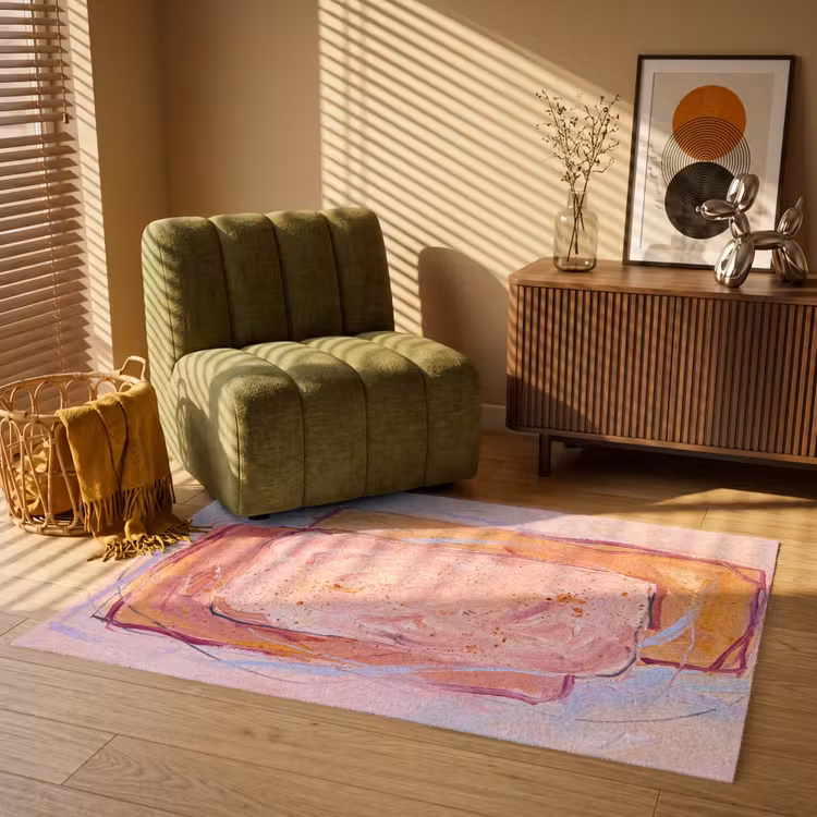Vloerkleed - Abstract - Vormen - Modern - Roze — 2