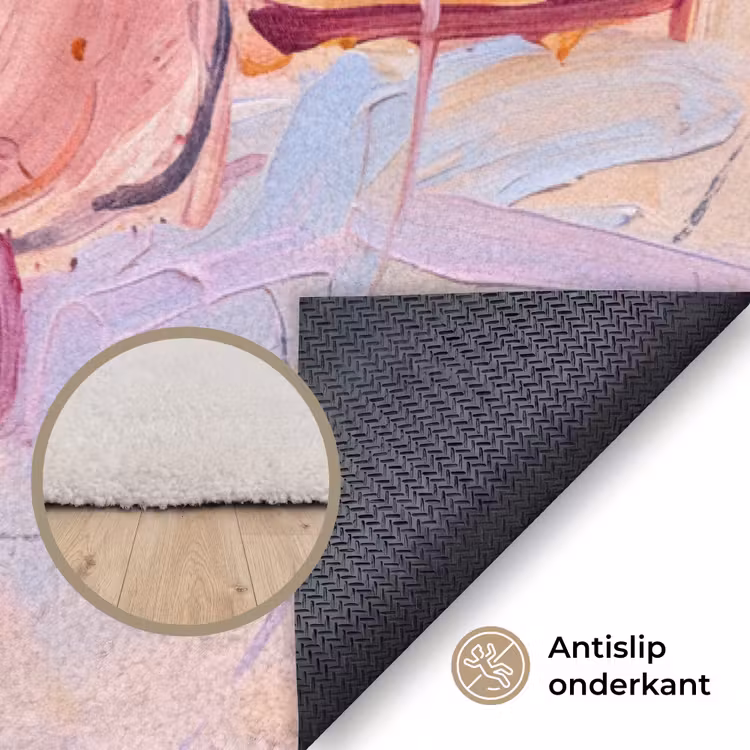 Vloerkleed - Abstract - Vormen - Modern - Roze — 4