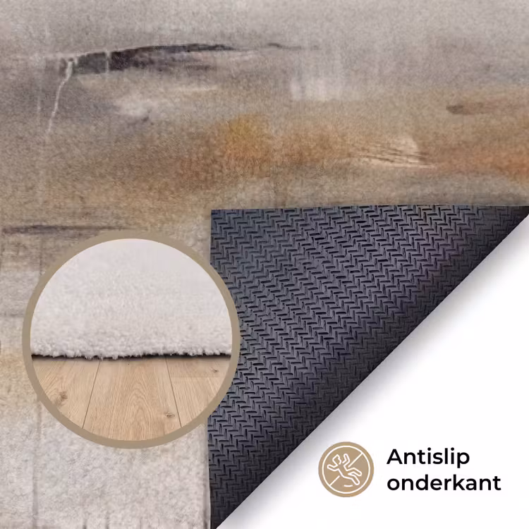 Vloerkleed - Abstrakt - Landschap - Modern - Beige - Kunst — 4