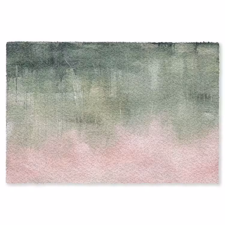 Vloerkleed - Kunst - Abstract - Modern - Groen - Roze — 1