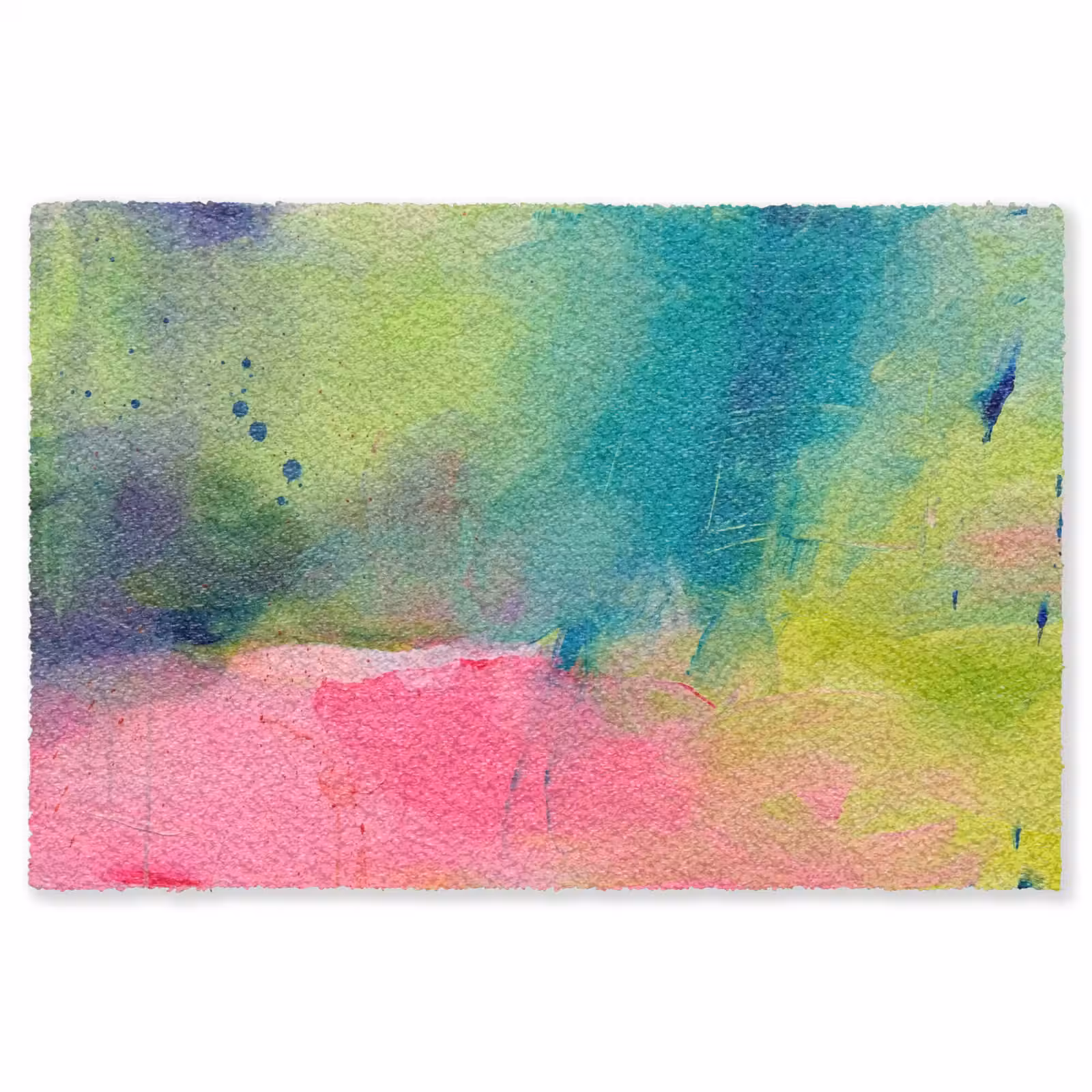 Vloerkleed - Abstract - Kleuren - Modern - Groen - Roze — 1