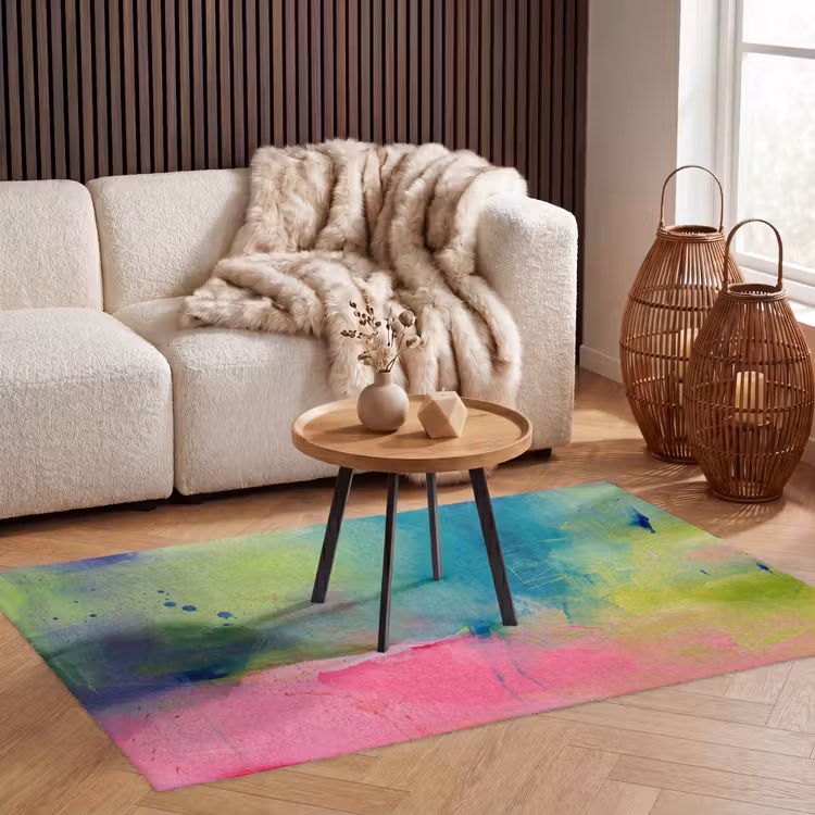 Vloerkleed - Abstract - Kleuren - Modern - Groen - Roze — 3