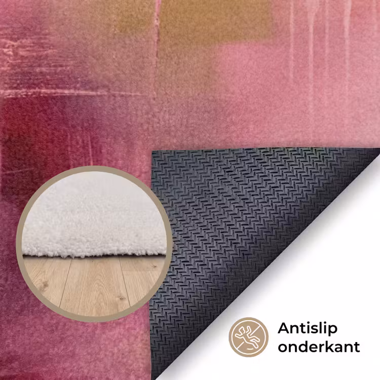 Vloerkleed - Abstract - Kleuren - Modern - Roze - Paars — 4