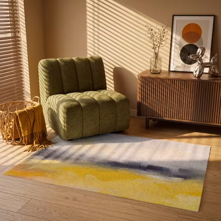 Vloerkleed - Abstract - Landschap - Modern - Geel — 2