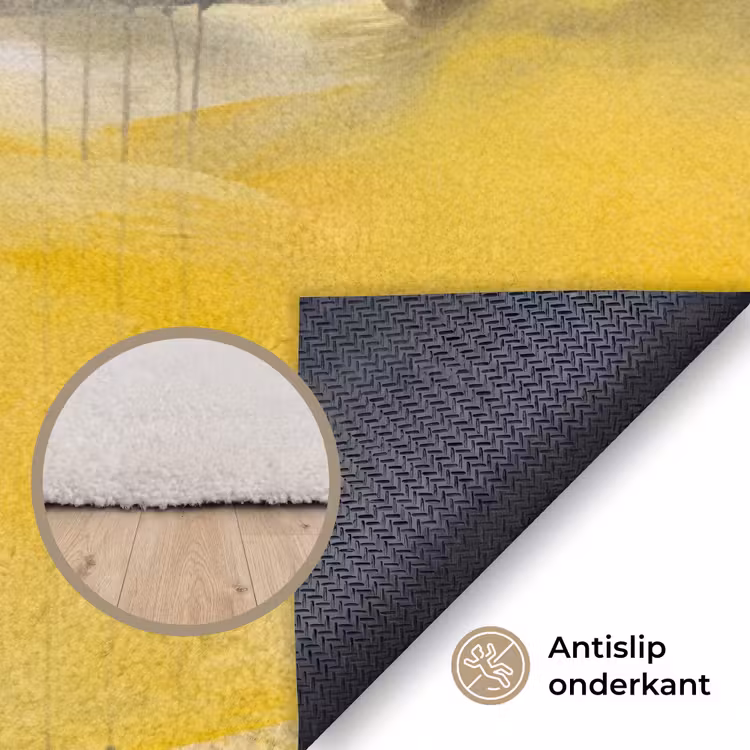 Vloerkleed - Abstract - Landschap - Modern - Geel — 4
