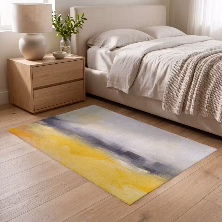 Vloerkleed - Abstract - Landschap - Modern - Geel — 5