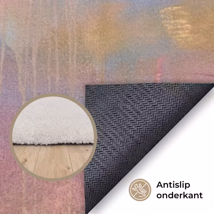 Vloerkleed - Abstract - Textuur - Kleuren - Modern - Roze — 4