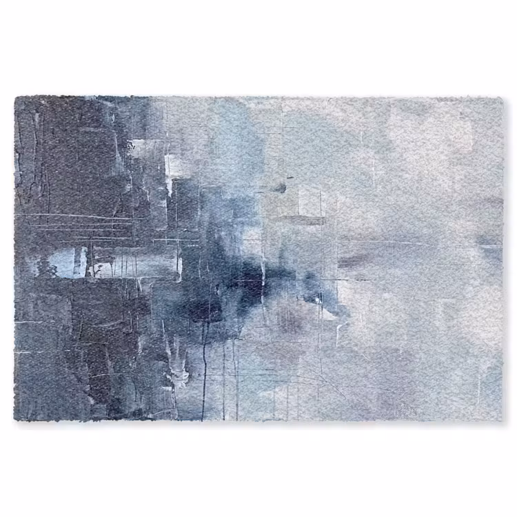Vloerkleed - Abstract - Textuur - Kunst - Modern - Blauw — 1