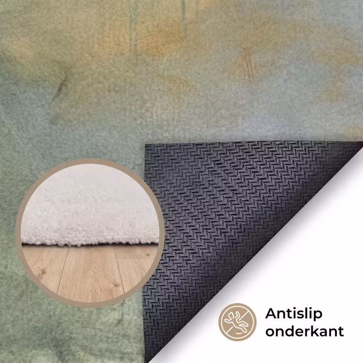 Vloerkleed - Abstract - Groen - Beige - Modern - Kunst — 4