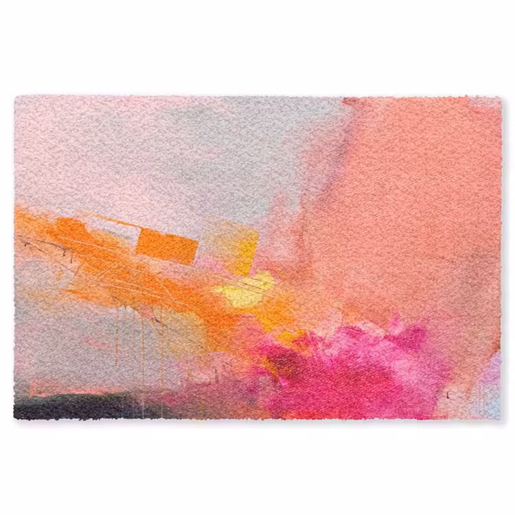 Vloerkleed - Abstract - Kleurrijk - Modern - Roze — 1