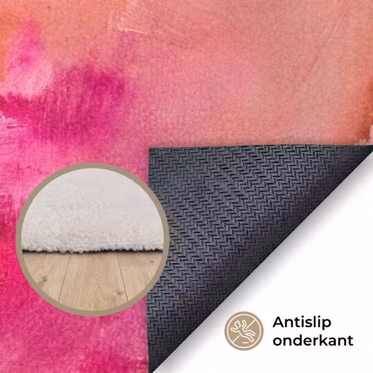 Vloerkleed - Abstract - Kleurrijk - Modern - Roze — 4