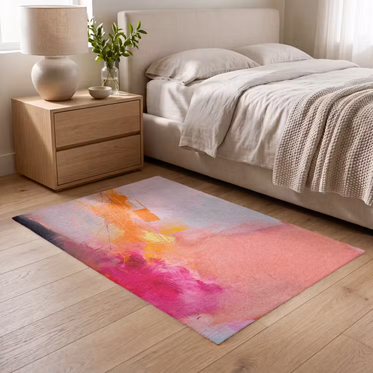 Vloerkleed - Abstract - Kleurrijk - Modern - Roze — 5