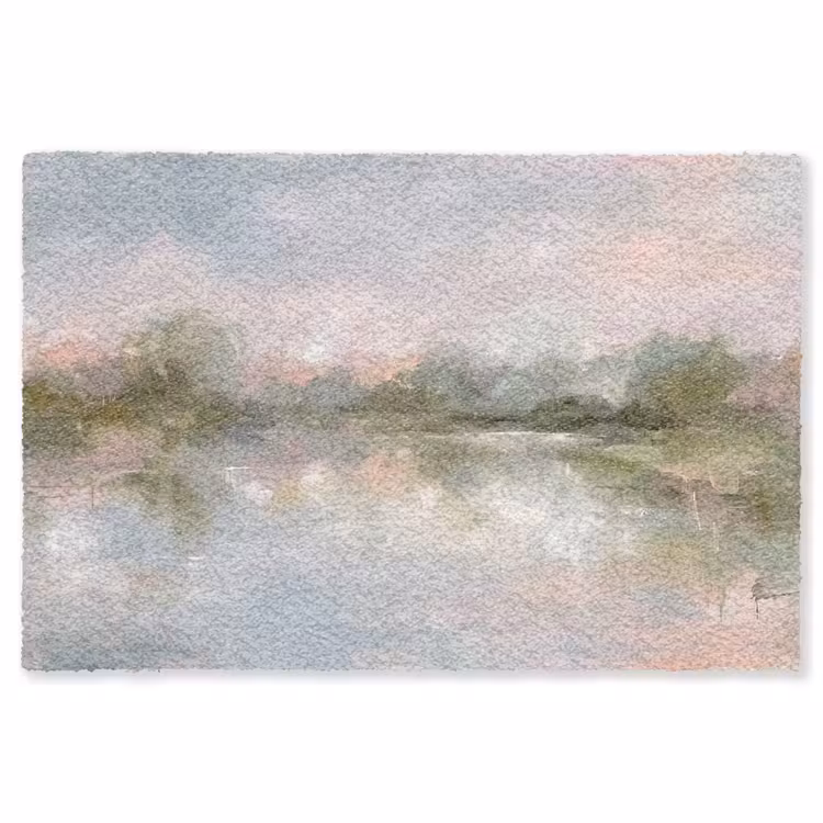 Vloerkleed - Natuur - Landschap - Abstract - Water - Groen — 1