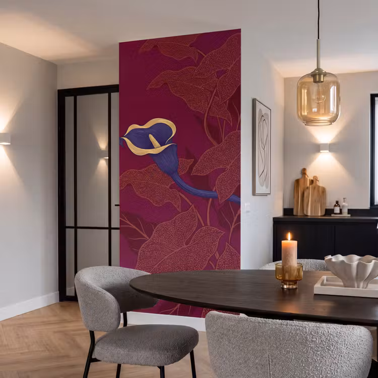 Behang - Bloemen - Modern - Paars — 5