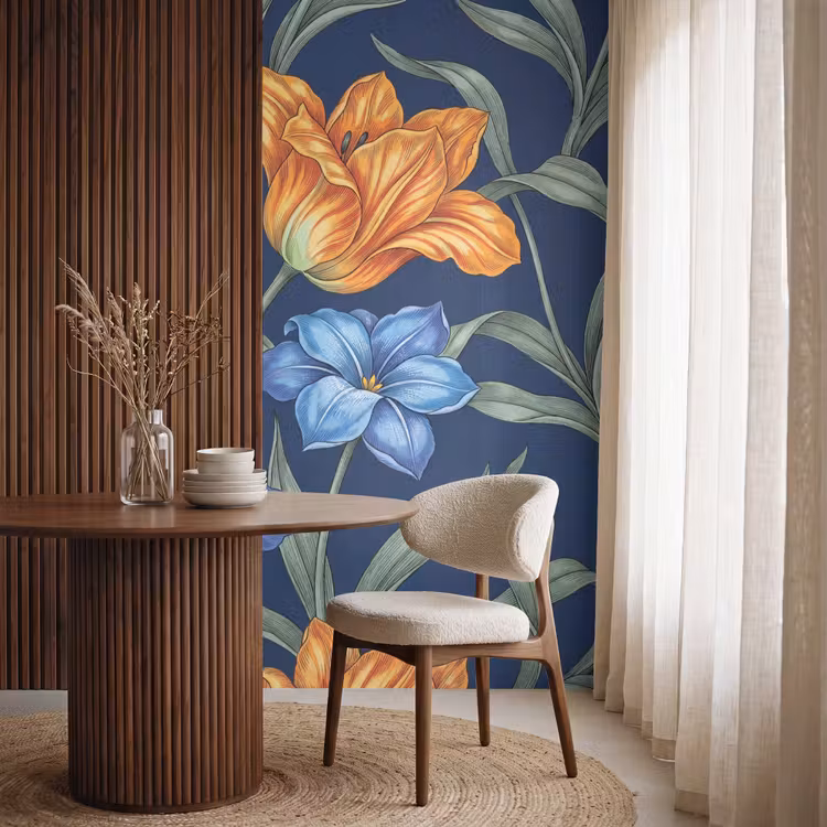 Behang - Bloemen - Botanisch - Patroon — 4