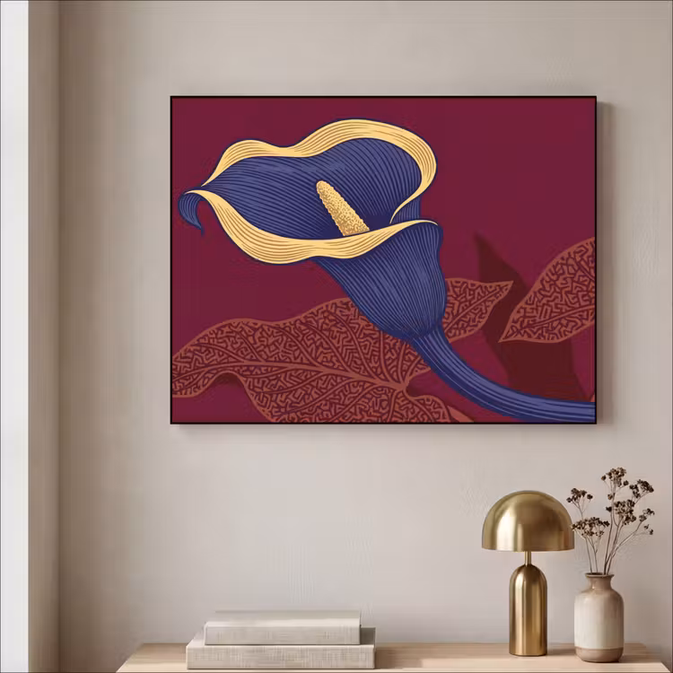 Art Frame - Bloemen - Modern - Paars — 5