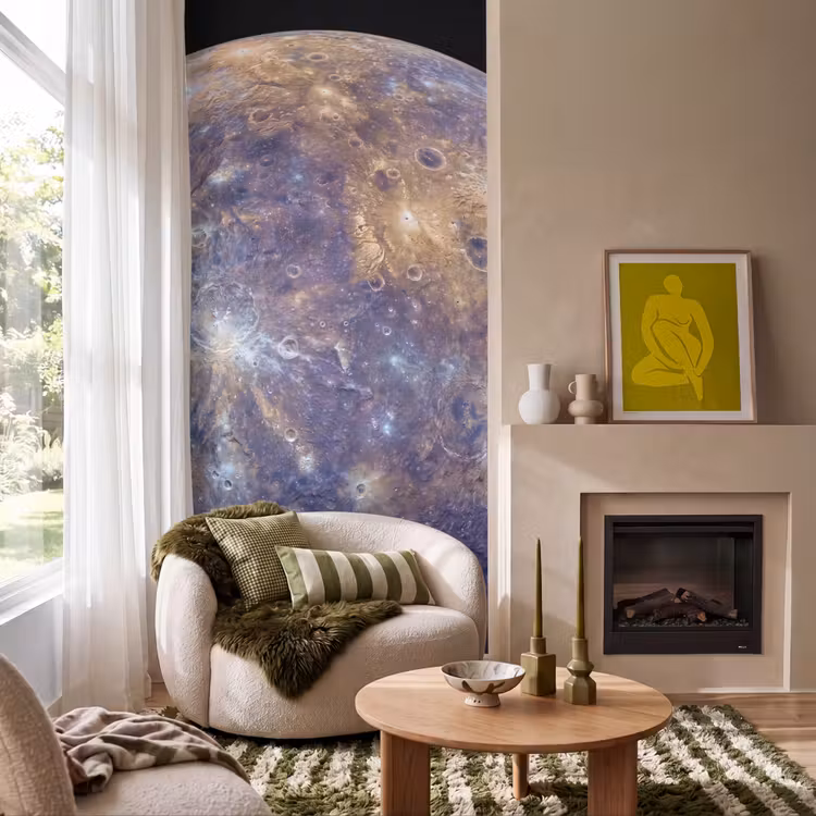 Behang - Planeet - Kraters - Ruimte — 1
