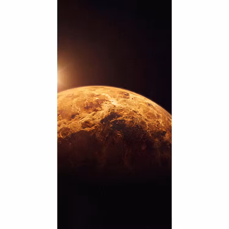 Behang - Planeet - Ruimte - Oranje — 2