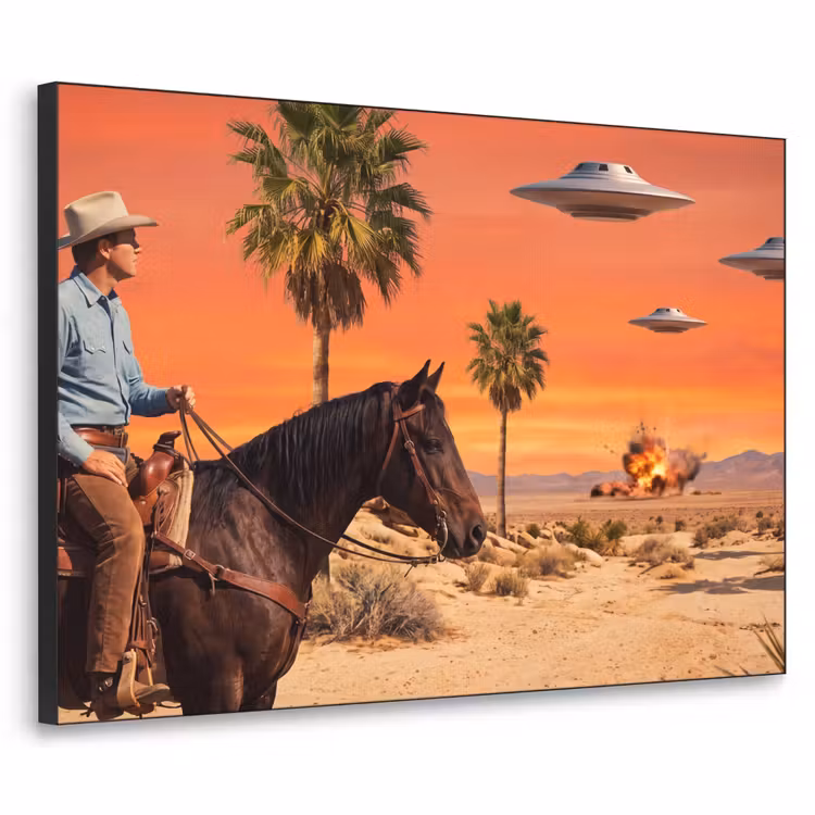 Art Frame - Cowboy - Paard - Woestijn — 1