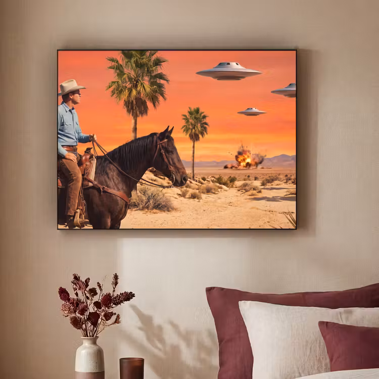 Art Frame - Cowboy - Paard - Woestijn — 3