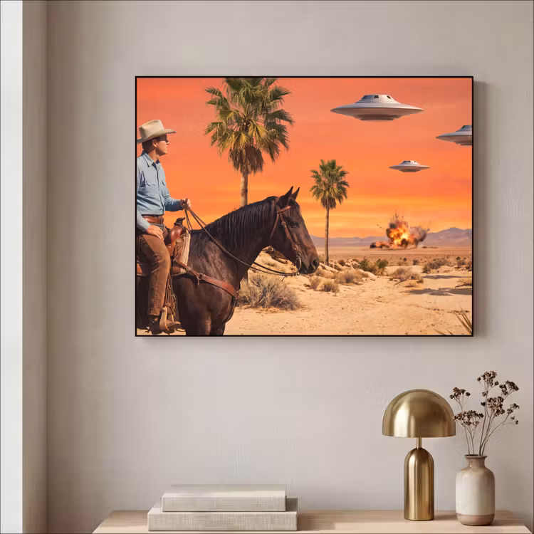 Art Frame - Cowboy - Paard - Woestijn — 5