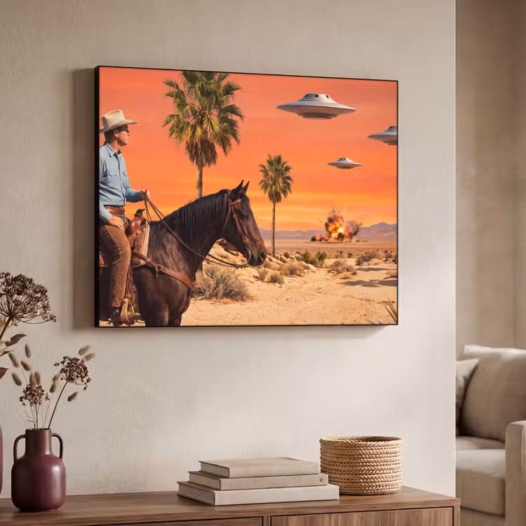 Art Frame - Cowboy - Paard - Woestijn — 7