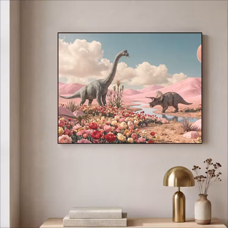 Art Frame - Dinosaurus - Roze - Landschap — 5