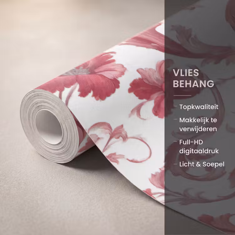 Behang - Barok - Patroon - Rood — 3