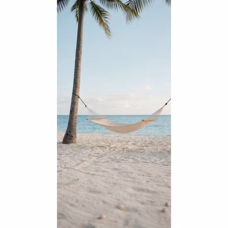Behang - Hangmat - Strand - Wit — 2