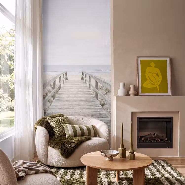 Behang - Duinen - Vlonder - Oceaan — 1