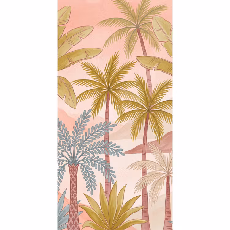 Behang - Illustratie - Palmbomen - Kleurrijk — 2