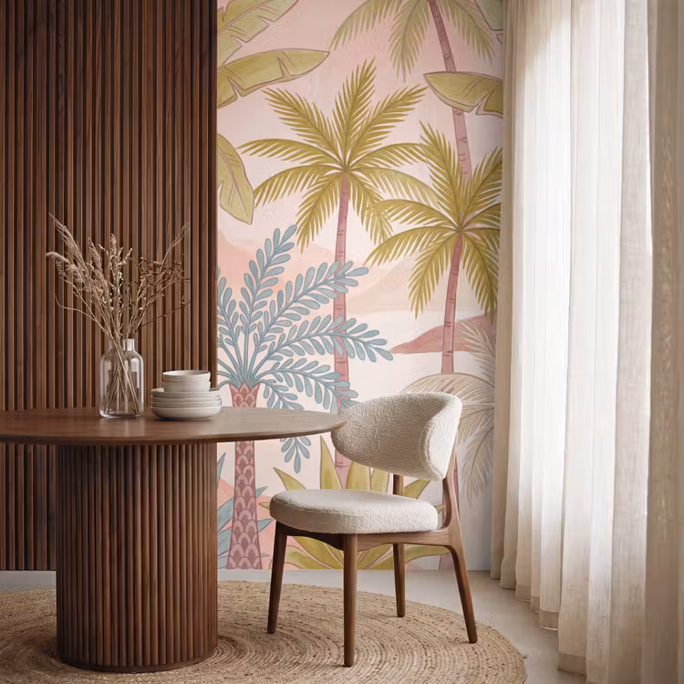 Behang - Illustratie - Palmbomen - Kleurrijk — 4