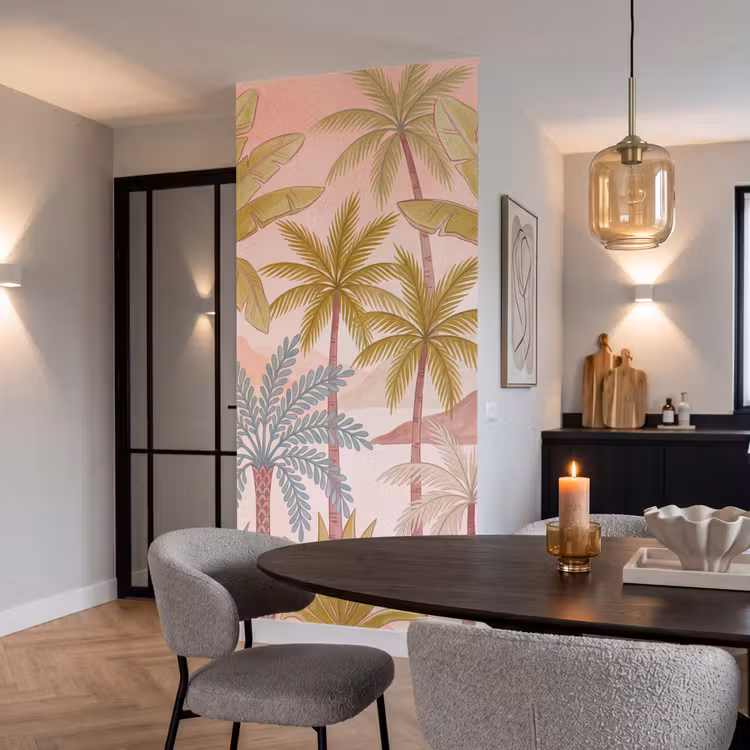 Behang - Illustratie - Palmbomen - Kleurrijk — 5