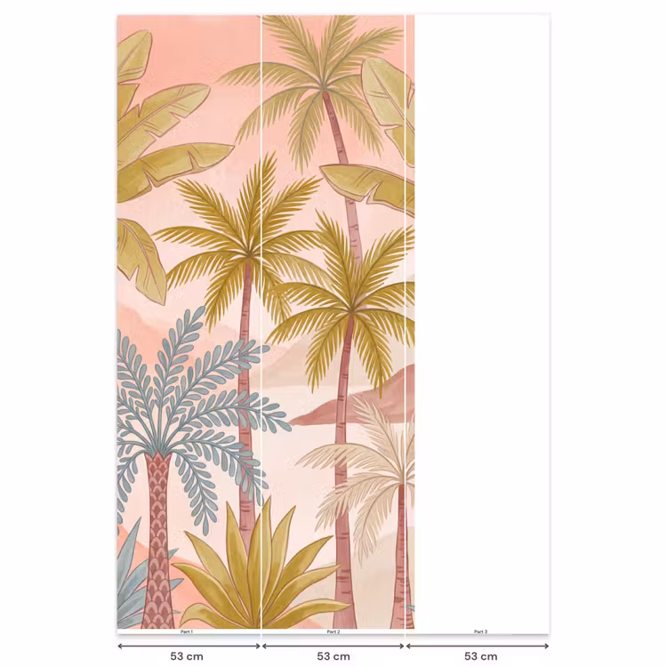 Behang - Illustratie - Palmbomen - Kleurrijk — 6
