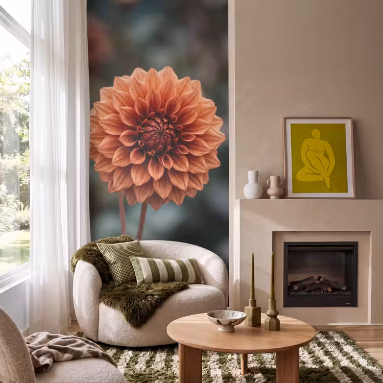 Behang - Dahlia - Bloem - Natuur - Sfeervol — 1