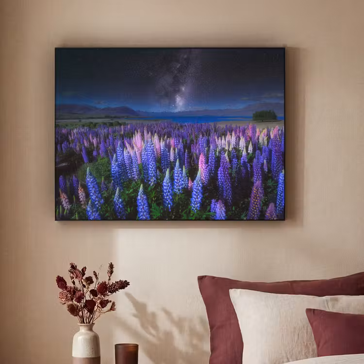 Art Frame - Bloemen - Nacht - Lupine - Sterrenhemel - Paars - Natuur — 3