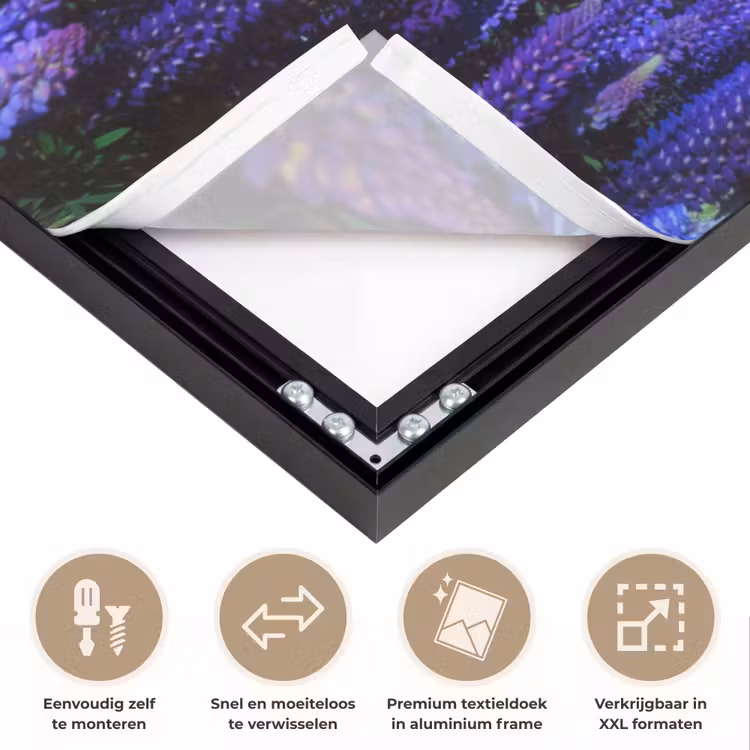Art Frame - Bloemen - Nacht - Lupine - Sterrenhemel - Paars - Natuur — 4