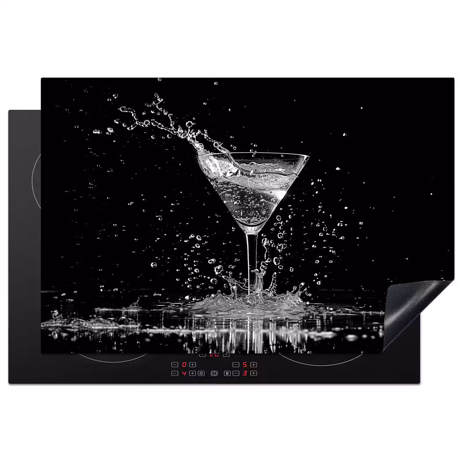 Inductie beschermer - Monochroom Spetterend Martini — 1