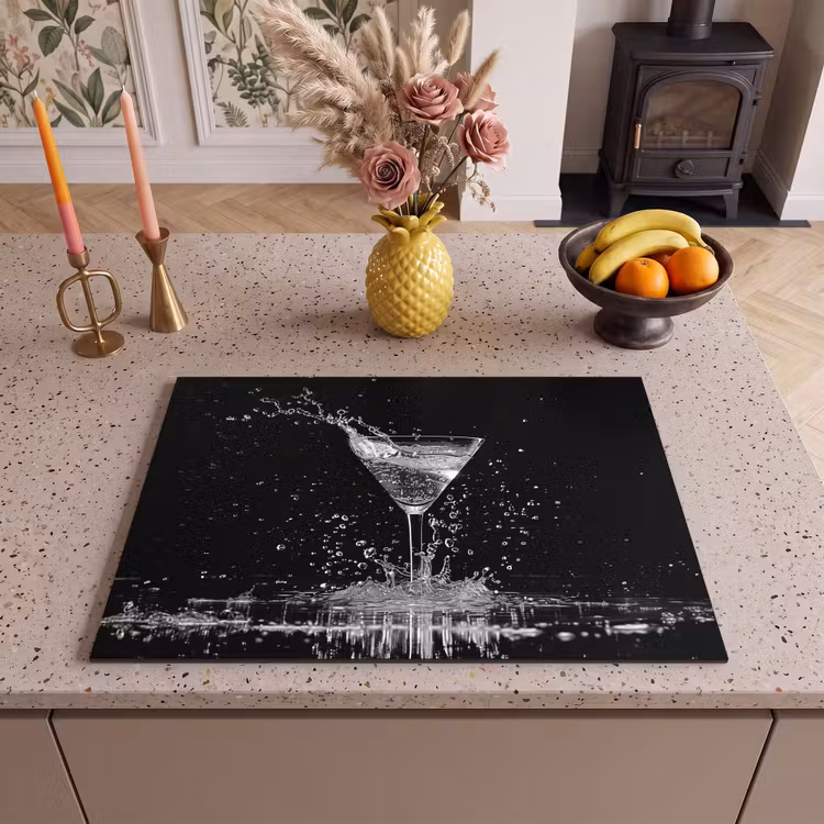 Inductie beschermer - Monochroom Spetterend Martini — 2
