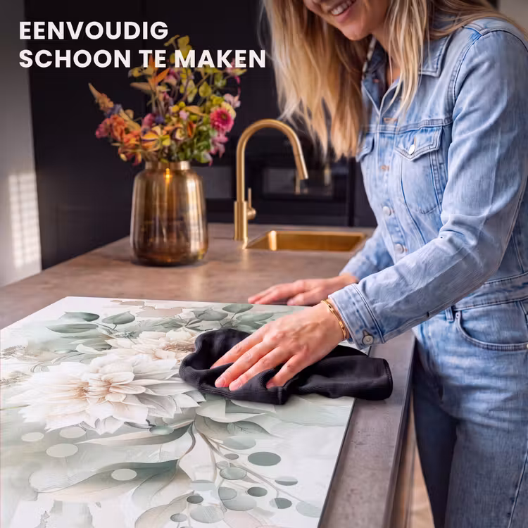 Inductie beschermer - Aquarel Dahlia’s in Dromenland — 6