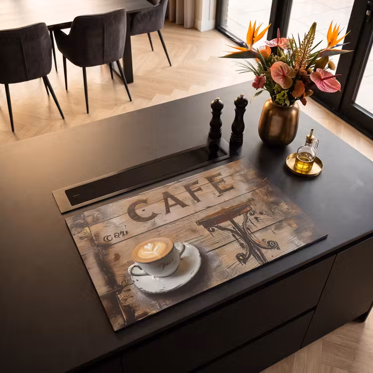 Inductie beschermer - Artistiek Koffie Moment — 5
