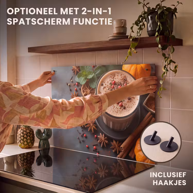 Inductie beschermer - Herfstige Specerijen Latte — 10